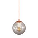 Pendente Globo Esfera de Vidro Fumê 14cm - BRONZE