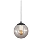 Pendente Globo Esfera de Vidro Fumê 14cm - PRETO