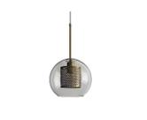 Pendente Globo Nórdico Dourado Fosco Moderno Transparente LT Pendente Globo Nórdico Dourado Fosco Moderno Transparente LT