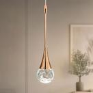 Pendente Gota Cristal LED Bola de Vidro Facetado 5W Bivolt 3 Temperaturas de Cor Luminaria Pendente Gota Cristal LED Bola de Vidro Facetado 5W Bivolt 3 Temperaturas de Cor Luminaria