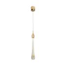 Pendente Gota Led Branco Quente 3000K Dourado Bivolt 3W