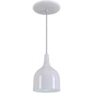 Pendente Gota Teat Luminária Lustre Alumínio E27 Branco Brilhante