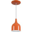 Pendente Gota Teat Luminária Lustre Alumínio E27 Laranja