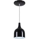Pendente Gota Teat Luminária Lustre Alumínio E27 Preto Brilhante