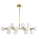 Pendente Grape em Metal Dourado e Vidro Branco P/ LED G9 St1758