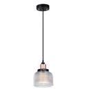 Pendente grid 14,5cmx161,5cm 1xe27preto brz tr