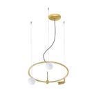Pendente Halo Dourado Fosco 2 Globo Vidro 1 Spot Led Spotline