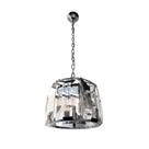 Pendente Hexagonal Cromado Vidro Transparente 3E14 22x30cm