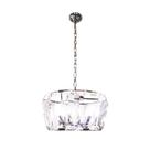 Pendente Hexagonal Cromado Vidro Transparente 6E14 24x35cm