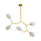 Pendente Ieda Ouro Cupula Vidro BR IDL011-WMG Starlux + 5 LED G45 ST2408