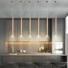 Pendente Iluminação Tubo Dourado Para Sala Banheiro Bivolt