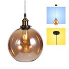 Pendente Industrial Em Vidro Ambar Glass Vintage - Lustre E27 Pendente Industrial Em Vidro Ambar Glass Vintage - Lustre E27