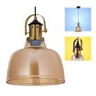 Pendente Industrial Em Vidro Ambar Glass Vintage - Lustre E27 Pendente Industrial Em Vidro Ambar Glass Vintage - Lustre E27