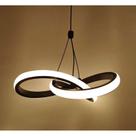 Pendente Infinito Lustre Moderno Dourado, Preto e Branco 24cm