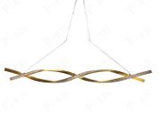 Pendente Infinity Dourado com Cristais 100cm LED 46W 3200K Bivolt