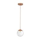 Pendente Jabuticaba Cobre 1 Bola Esfera Globo De Vidro