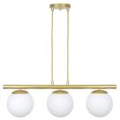 Pendente Jabuticaba Dourado 3 Globos de Vidro Mesa de Jantar Pendente Jabuticaba Dourado 3 Globos de Vidro Mesa de Jantar