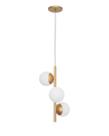Pendente Jabuticaba Dourado C/3 Esfera/bola/globo De Vidro