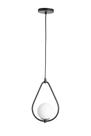 Pendente Jabuticaba Gota /1 Globo de Vidro - Preto