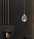 Pendente K9 Diamante Dourado Led 3500K Cabo Ajustável Para Cabeceira Da Cama CD2020102/80
