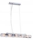 Pendente Lazz C60cm 5 x G9 cromado e cristais transparente K9.