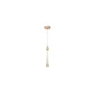 Pendente Led 05w 3000k Metal Dr/Cristal Transp 30cm Biv