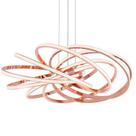 Pendente led 69w 3500k 66cm aluminio com rose bivolt sindora