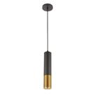 Pendente Led Adan Preto c/ Dourado - Nordecor Pendente Led Adan Preto c/ Dourado - Nordecor