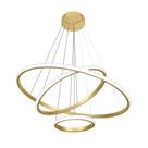 Pendente LED Aliança Triplo Bivolt 60W 3.000K Dourado Blumenau