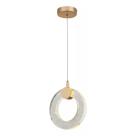 Pendente Led Arco Cristal Bolhas Dourado Moderno 3500k 20cm 110v/220v