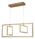 Pendente Led Design Moderno 50w Alumínio Retangular 4000k