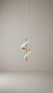 Pendente LED Espiral Dourado 12W Ajustável
