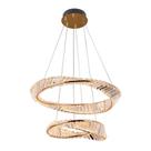Pendente Led Malibu 120W 3000K 7200Lm Dourado Com Cristal Eletrorastro Pendente Led Malibu 120W 3000K 7200Lm Dourado Com Cristal Eletrorastro