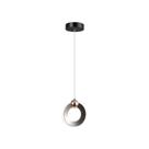 Pendente led redondo 12w 15x4x13cm 3000k 840lm preto/dourado bivolt Pendente led redondo 12w 15x4x13cm 3000k 840lm preto/dourado bivolt