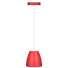 Pendente Led Vermelho 9W 6.500K Branca Fria Bivolt Kian