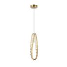Pendente LED Walo Dourado 3000K 25W Bivolt Cristal e Metal Mais Luz