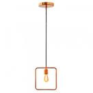 Pendente Lira Quadrado Cobre Rose 25cm - Caisma - 7602CR Pendente Lira Quadrado Cobre Rose 25cm - Caisma - 7602CR