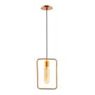 Pendente Lira Retangular Cobre Rose 20X30cm - Caisma - 7603CR Pendente Lira Retangular Cobre Rose 20X30cm - Caisma - 7603CR