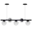 Pendente Luminalux Madrid 5 Globos 150mm Moon Trilho Moderno