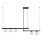 Pendente LuminaLux Norton 5 Globos Jabuticaba Casa Moderna