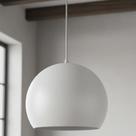 Pendente Luminária Bola Branco 20cm Diâmetro Bronzearte
