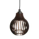 Pendente Luminária Coquinho Rústico Lustre de Teto decorativo E-27 Preto