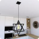 Pendente Luminária Cubo Industrial Preto Pendente Luminária Cubo Industrial Preto