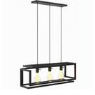 Pendente Luminária de Teto Industrial Preto Infinity Triplo