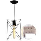 Pendente Luminaria Estrela LowCost Cozinha Quarto Preto