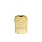 Pendente Luminária Gaiola De Palha De Milho 30x37