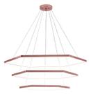 Pendente Luminária Hexagonal Rose Led 70w 110/220v 3000K