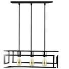 Pendente Luminária Para o Teto Infinity Triplo Moderno Indl E27 Preto