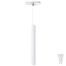 Pendente Luminária Tubo Branco 30 Cm + Lâmpada LED Branco Quente