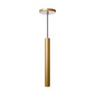 Pendente Luminária Tubo Dourado Fosco 30 Cm + Led 4w